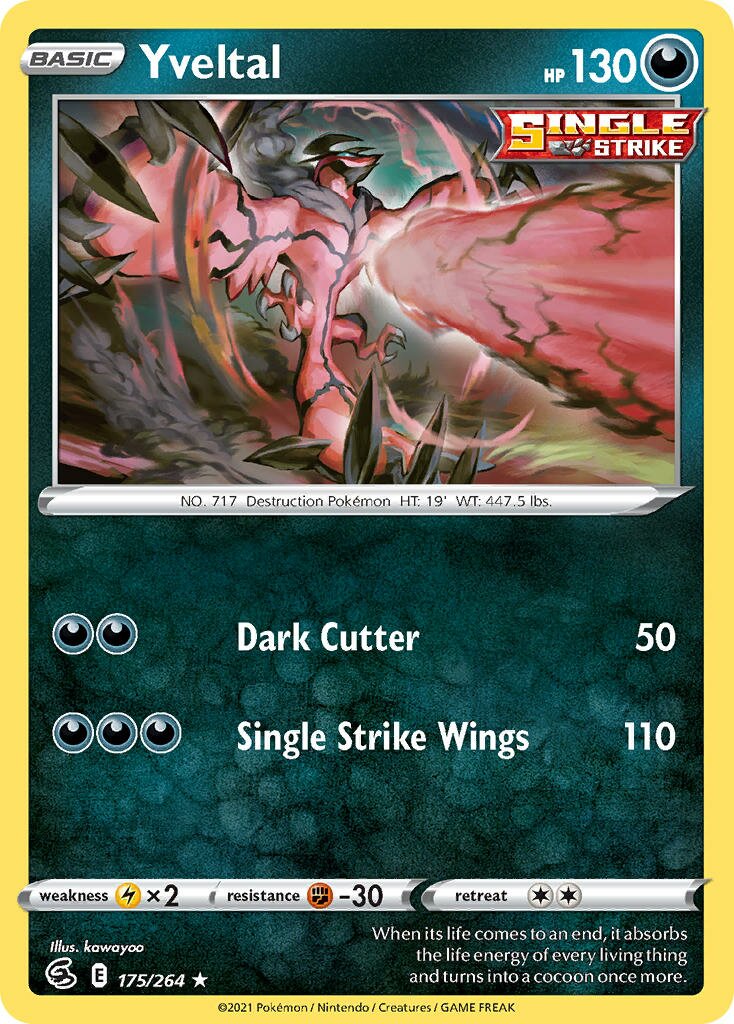 Yveltal 175/264 — Fusion Strike (English Pokémon TCG card)