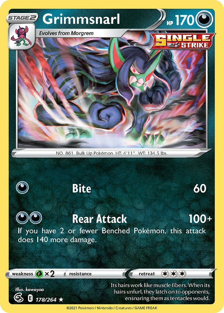 Grimmsnarl 178/264 — Fusion Strike (English Pokémon TCG card)