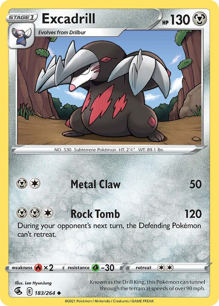 Excadrill 183/264 — Fusion Strike (English Pokémon TCG card)