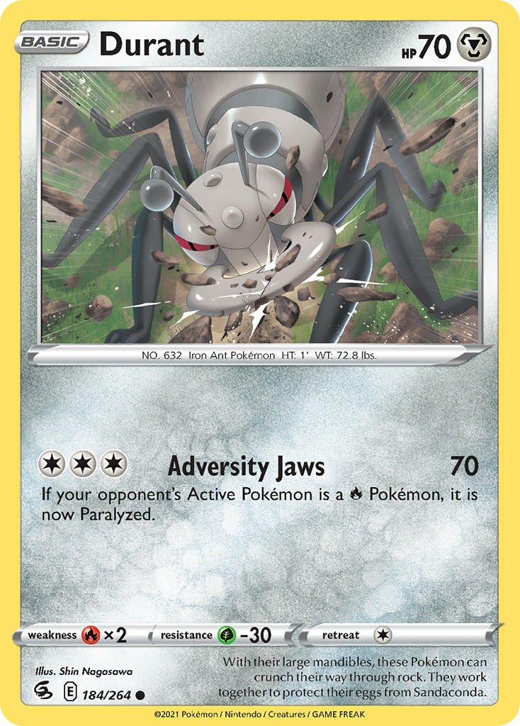 Durant 184/264 — Fusion Strike (English Pokémon TCG card)