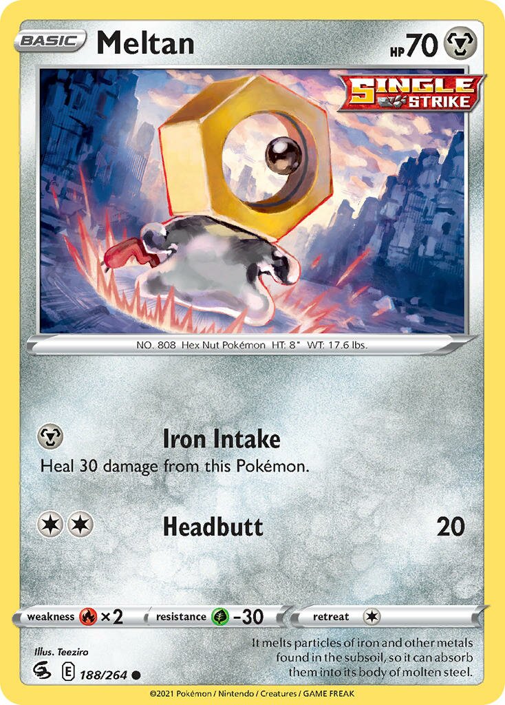 Meltan 188/264 — Fusion Strike (English Pokémon TCG card)