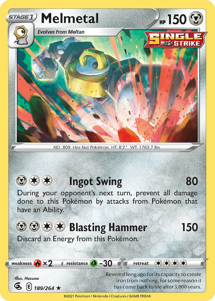 Melmetal 189/264 — Fusion Strike (English Pokémon TCG card)