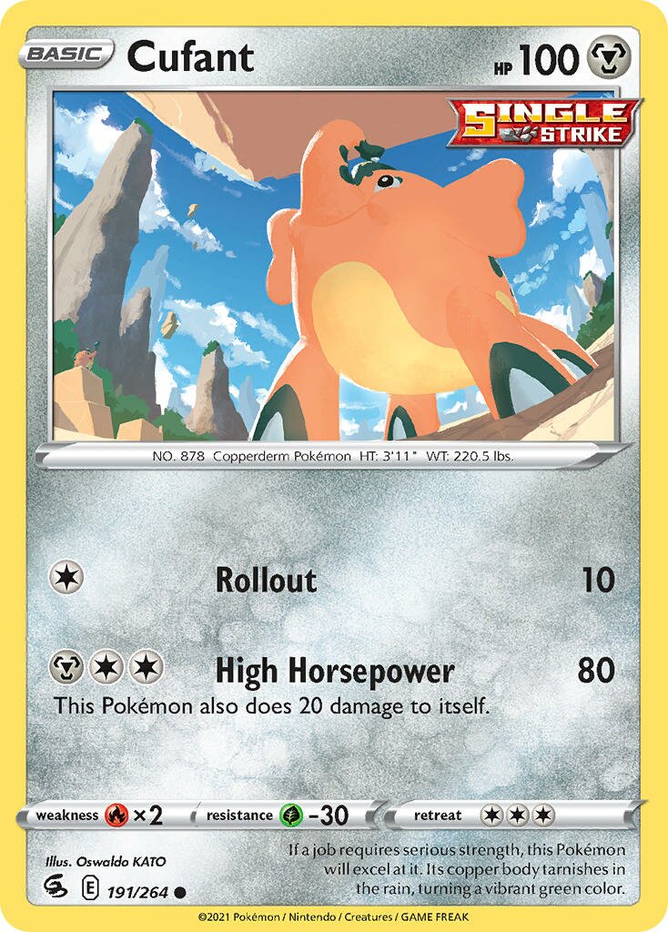 Cufant 191/264 — Fusion Strike (English Pokémon TCG card)