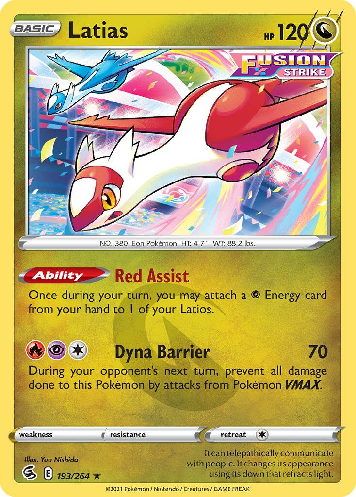 Latias 193/264 — Fusion Strike (English Pokémon TCG card)