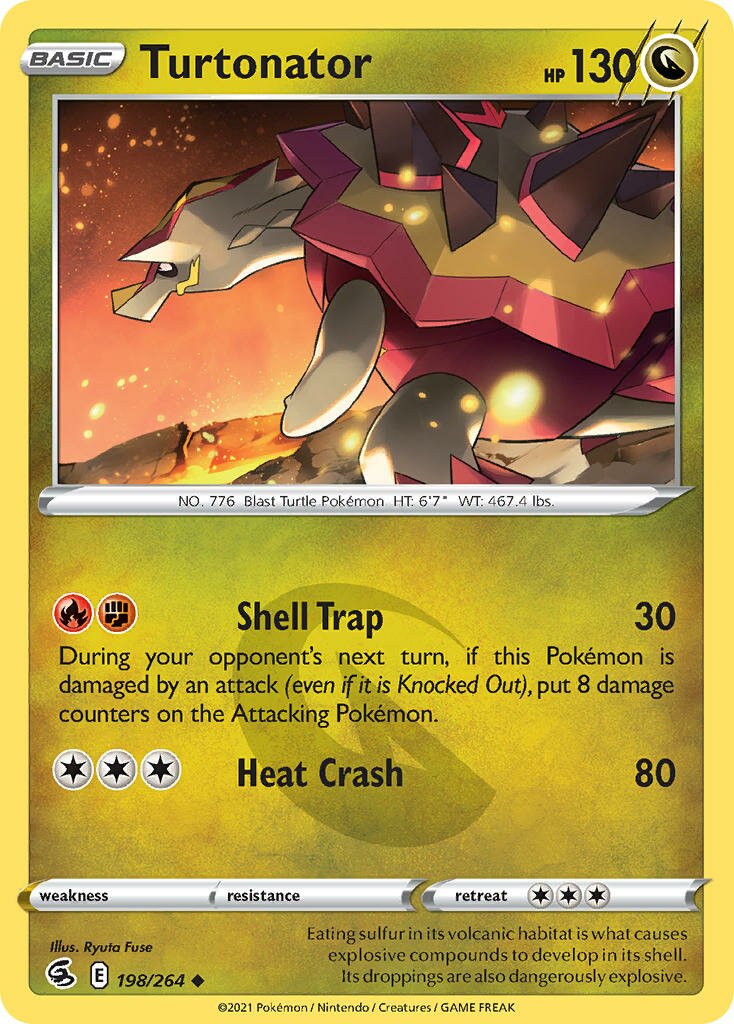 Turtonator 198/264 — Fusion Strike (English Pokémon TCG card)