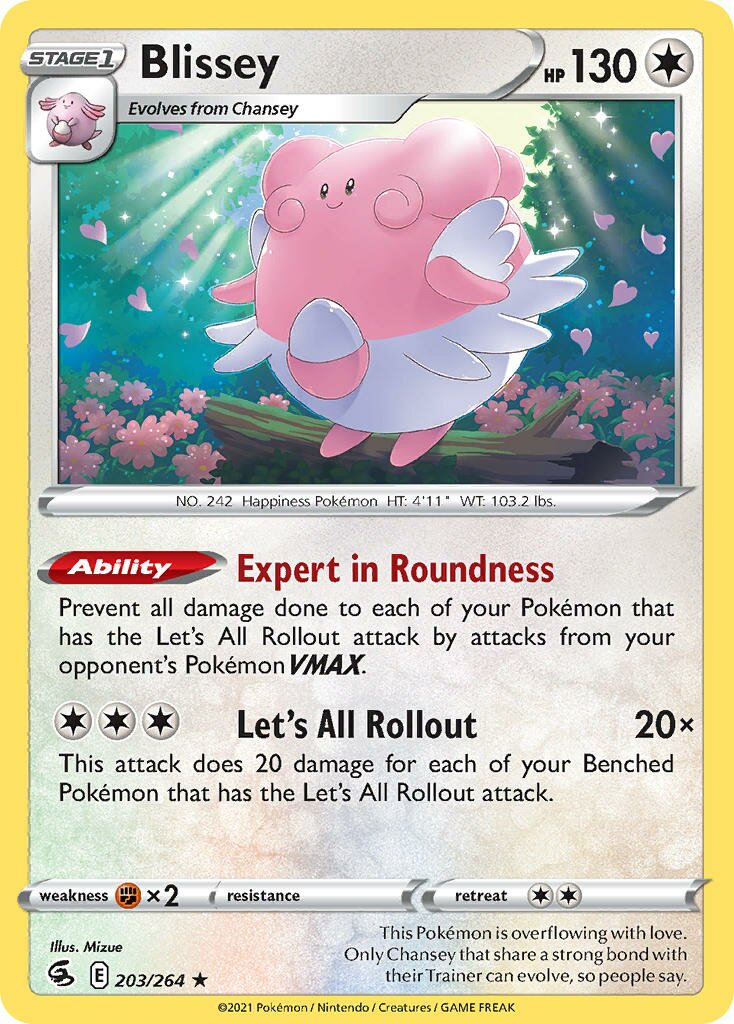 Blissey 203/264 — Fusion Strike (English Pokémon TCG card)