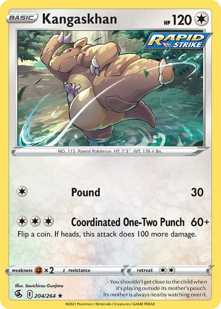 Kangaskhan 204/264 — Fusion Strike (English Pokémon TCG card)