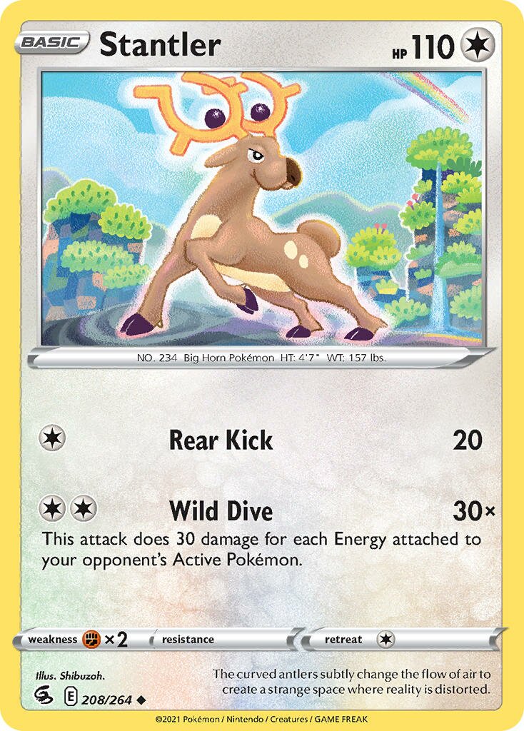 Stantler 208/264 — Fusion Strike (English Pokémon TCG card)