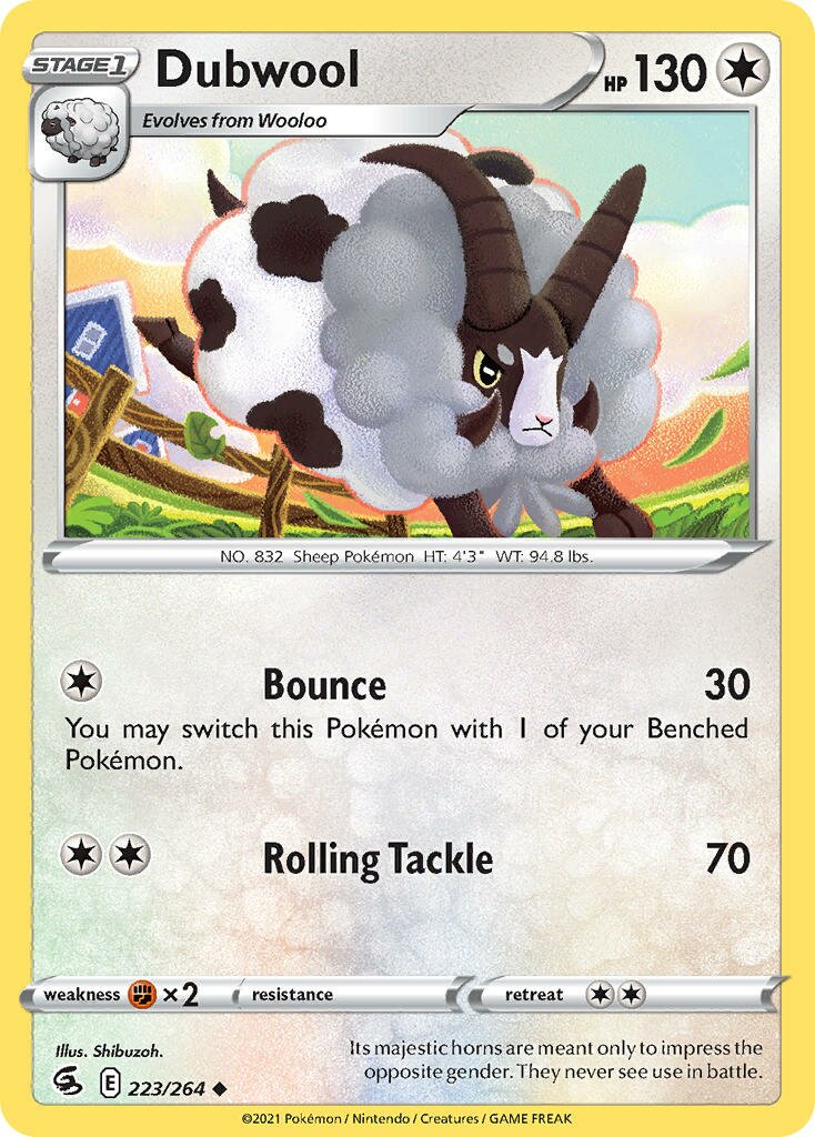 Dubwool 223/264 — Fusion Strike (English Pokémon TCG card)