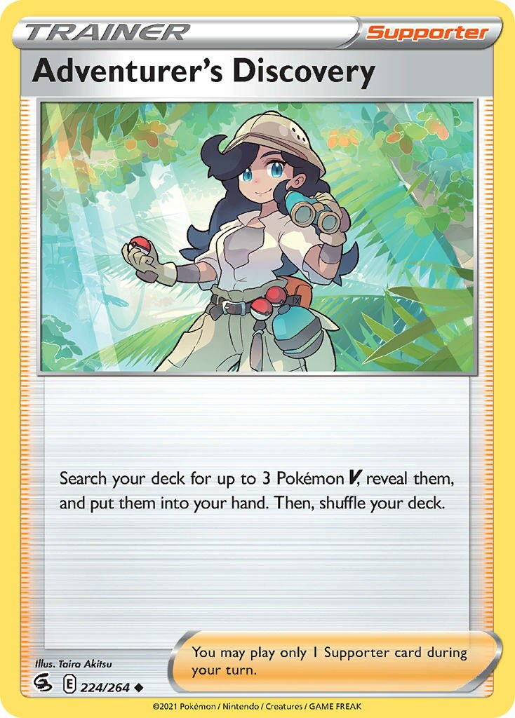 Adventurer's Discovery 224/264 — Fusion Strike (English Pokémon TCG card)