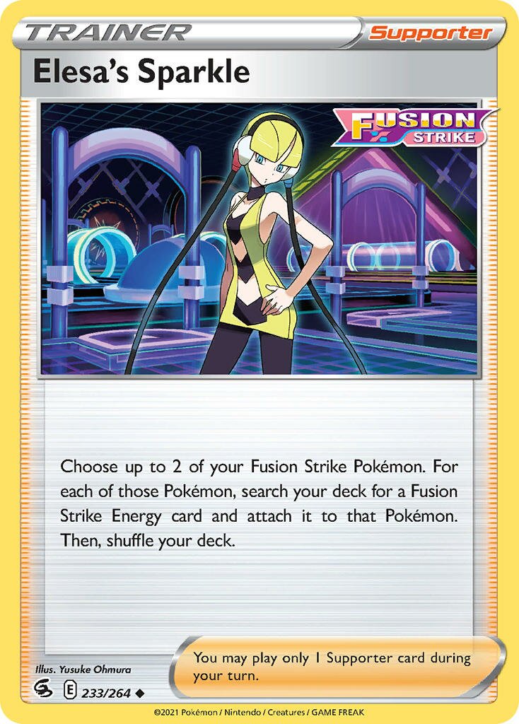 Elesa's Sparkle 233/264 — Fusion Strike (English Pokémon TCG card)