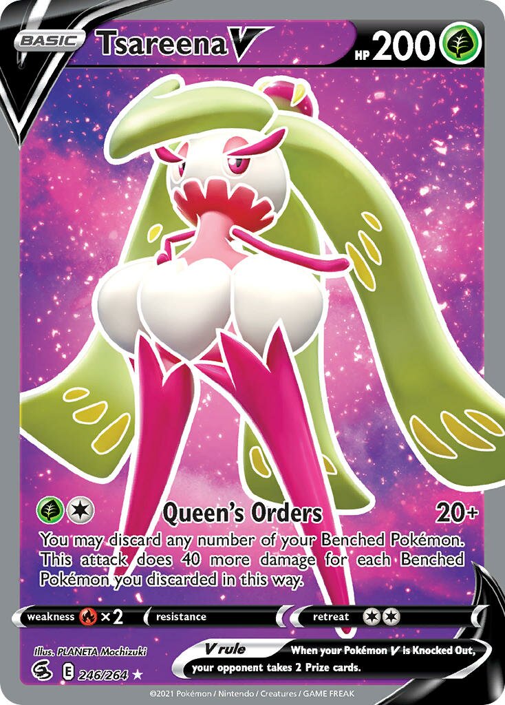 Tsareena V 246/264 — Fusion Strike (English Pokémon TCG card)
