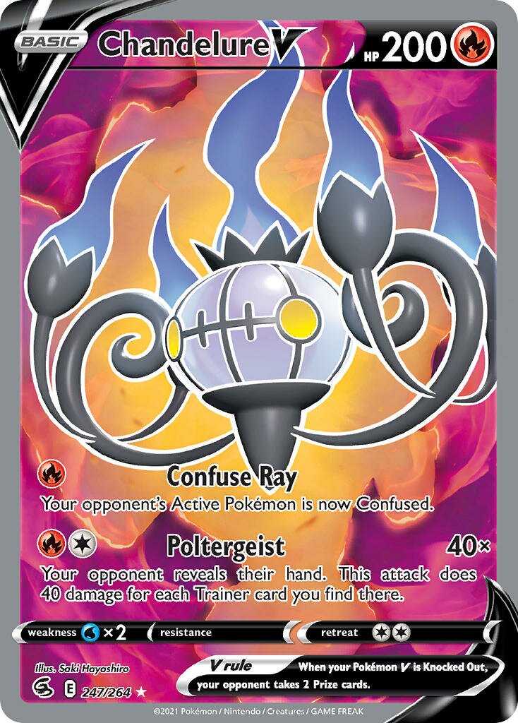 Chandelure V 247/264 — Fusion Strike (English Pokémon TCG card)