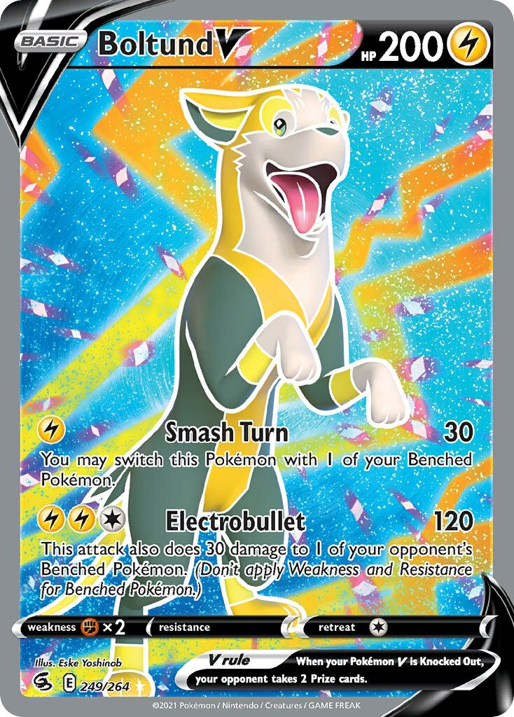 Boltund V 249/264 — Fusion Strike (English Pokémon TCG card)