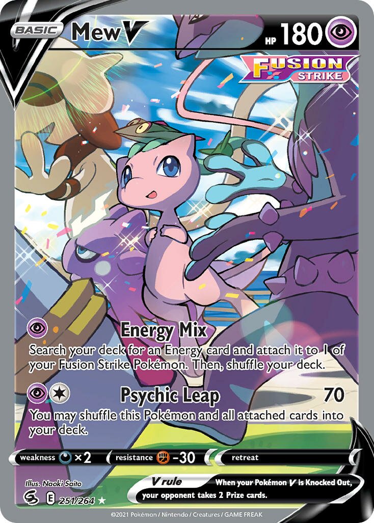 Mew V 251/264 — Fusion Strike (English Pokémon TCG card)