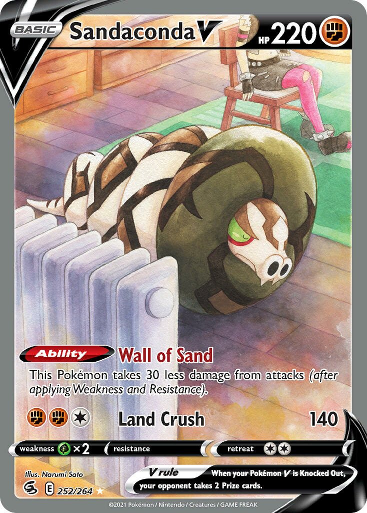 Sandaconda V 252/264 — Fusion Strike (English Pokémon TCG card)