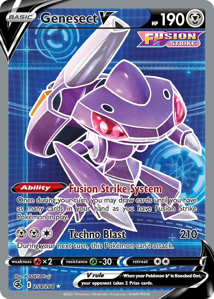 Genesect V 254/264 — Fusion Strike (English Pokémon TCG card)