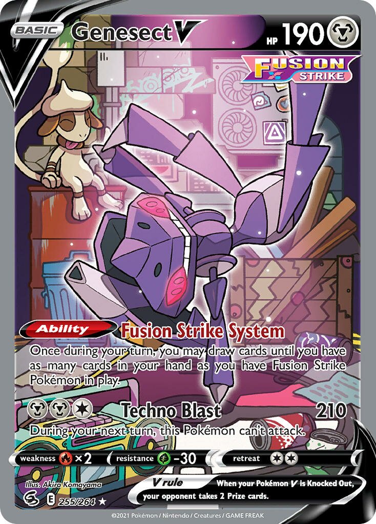 Genesect V 255/264 — Fusion Strike (English Pokémon TCG card)