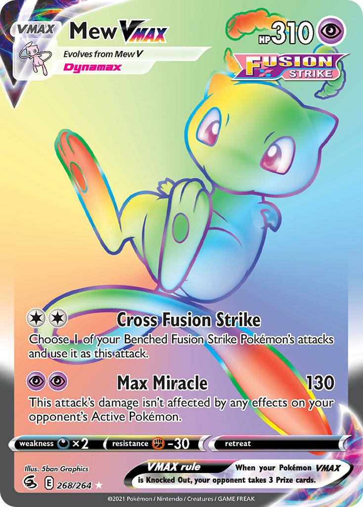 Mew VMAX 268/264 — Fusion Strike (English Pokémon TCG card)
