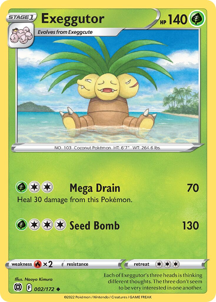Exeggutor 002/216 — Brilliant Stars (English Pokémon TCG card)