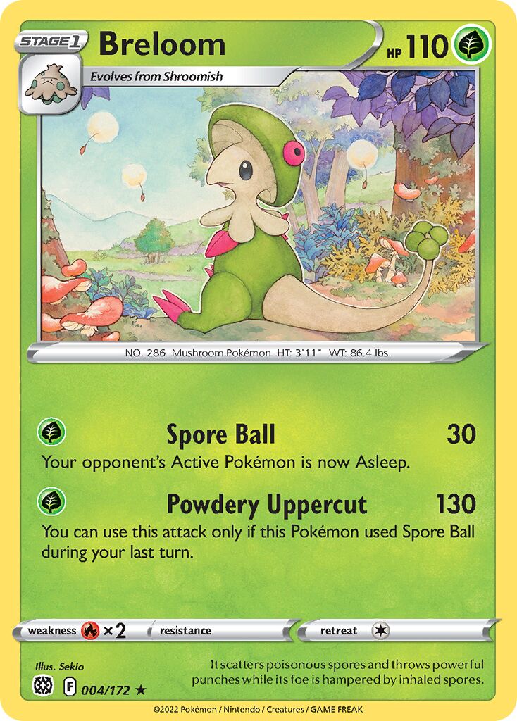 Breloom 004/216 — Brilliant Stars (English Pokémon TCG card)