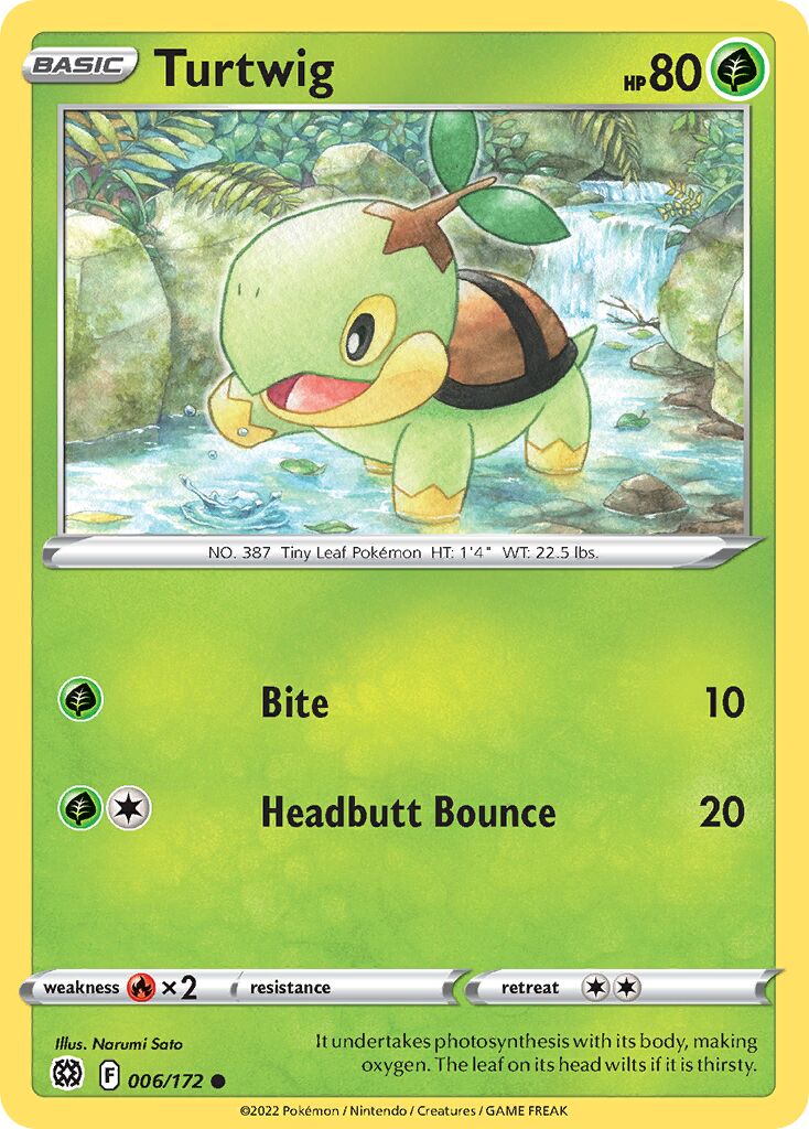 Turtwig 006/216 — Brilliant Stars (English Pokémon TCG card)