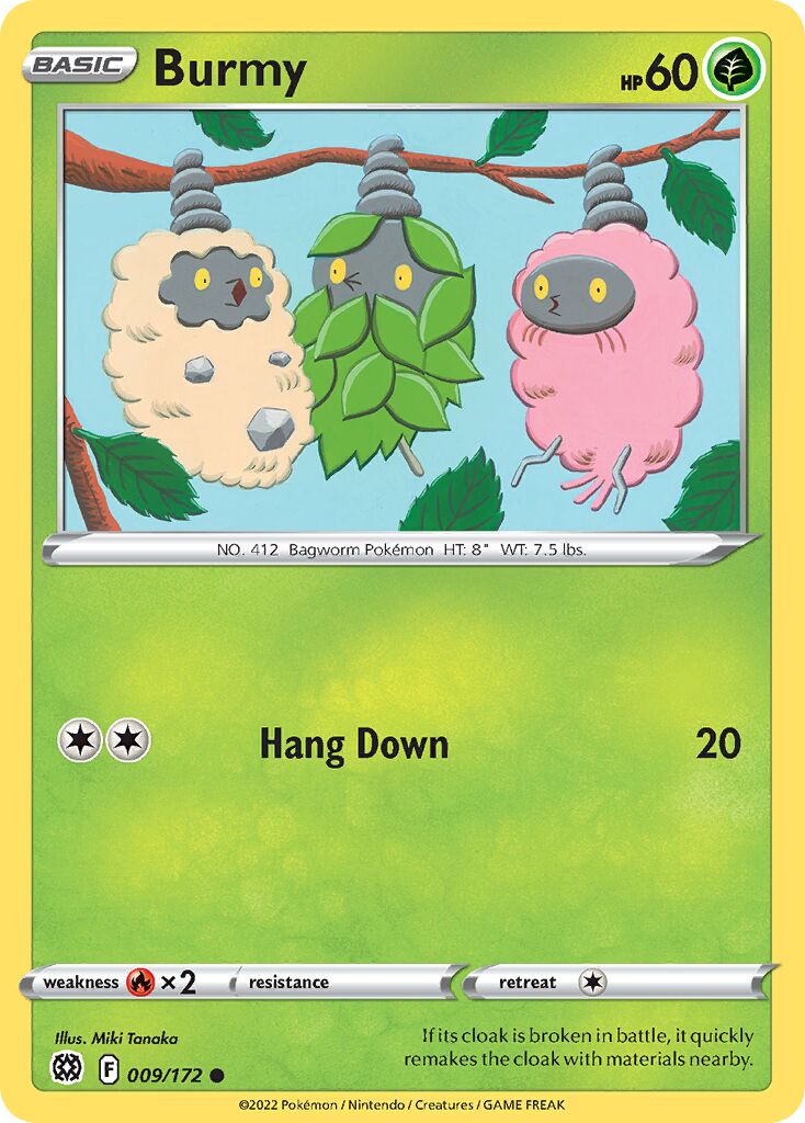 Burmy 009/216 — Brilliant Stars (English Pokémon TCG card)
