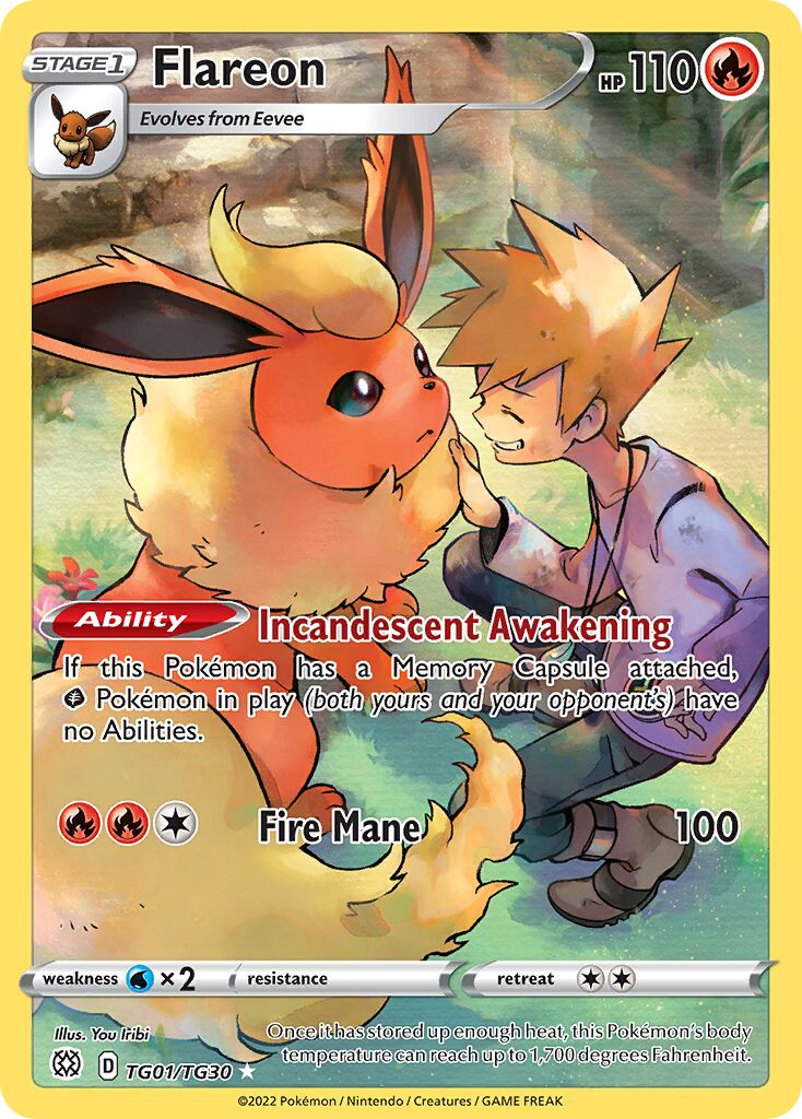 Flareon TG01 — Brilliant Stars (English Pokémon TCG card)
