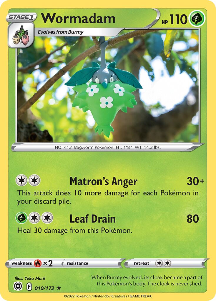 Wormadam 010/216 — Brilliant Stars (English Pokémon TCG card)