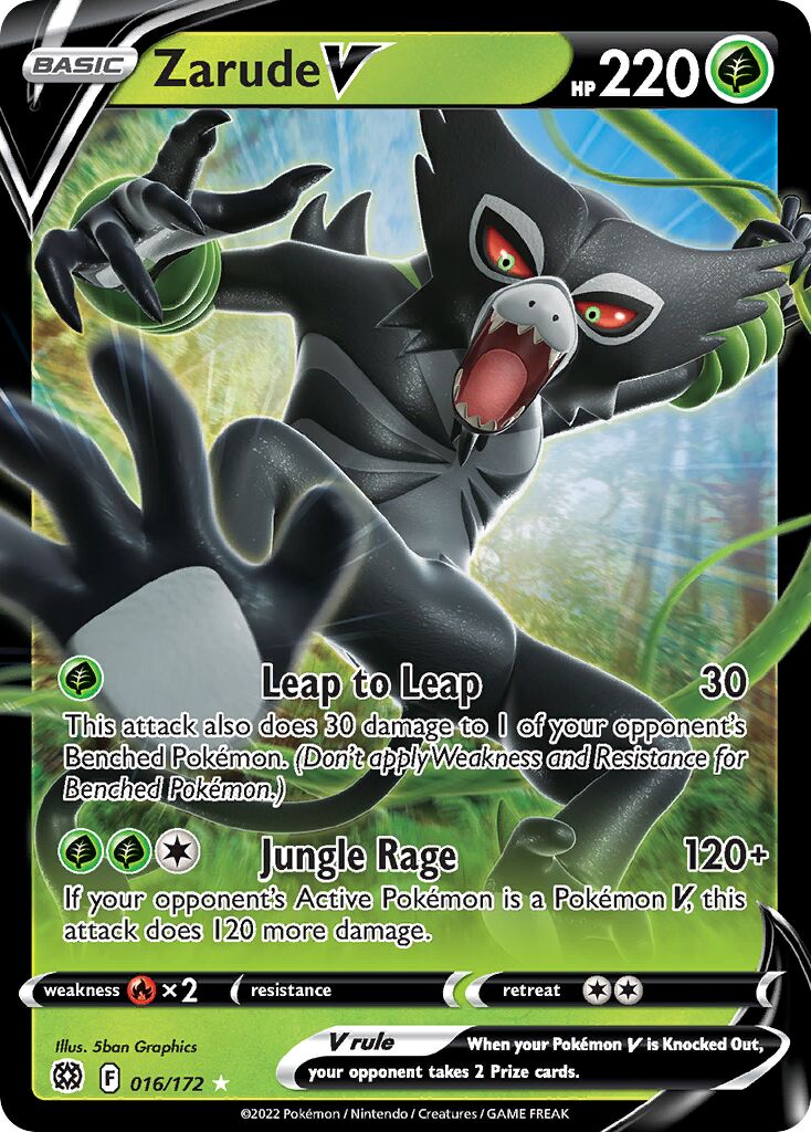 Zarude V 016/216 — Brilliant Stars (English Pokémon TCG card)