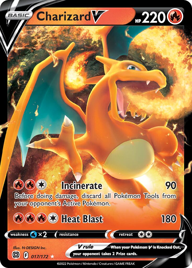 Charizard V 017/216 — Brilliant Stars (English Pokémon TCG card)