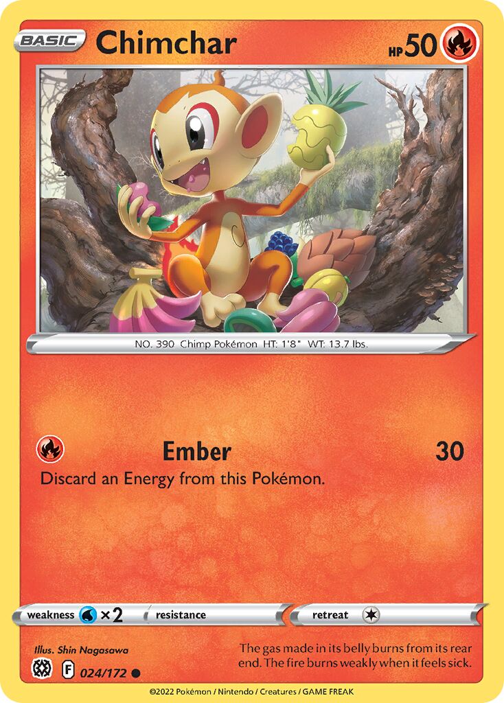 Chimchar 024/216 — Brilliant Stars (English Pokémon TCG card)