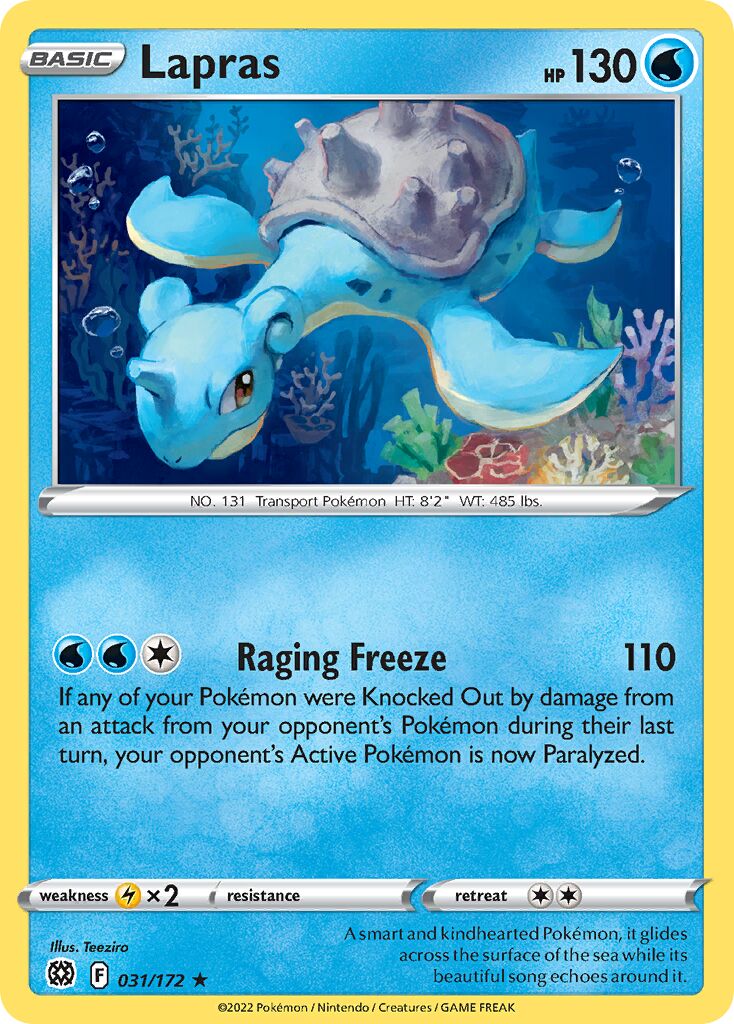 Lapras 031/216 — Brilliant Stars (English Pokémon TCG card)