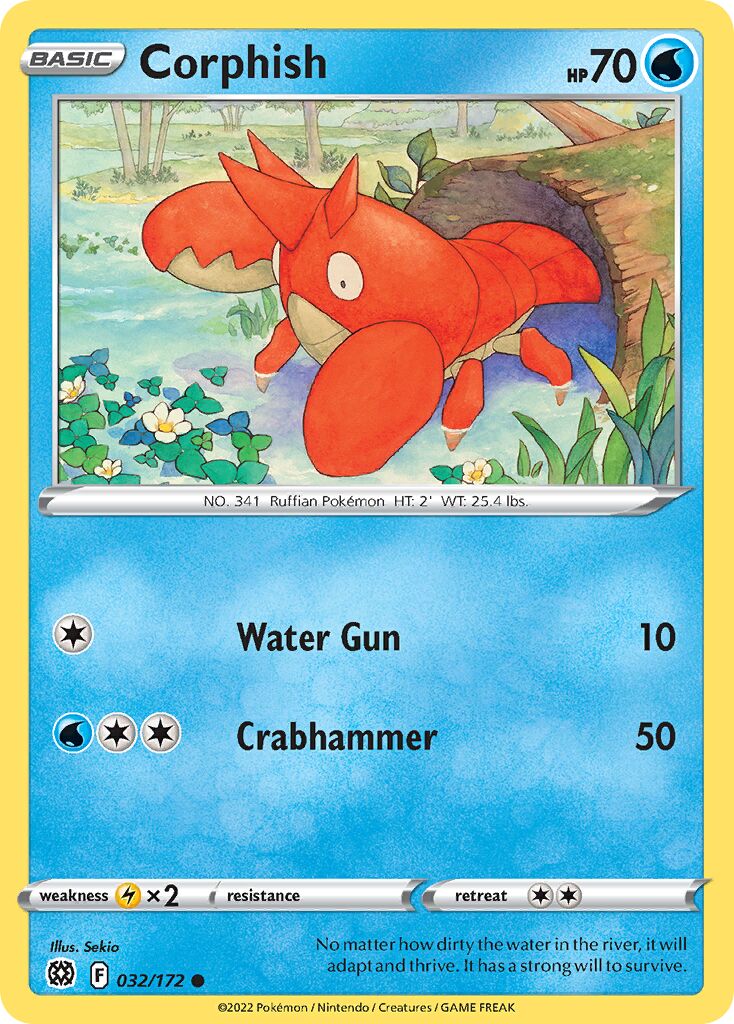 Corphish 032/216 — Brilliant Stars (English Pokémon TCG card)