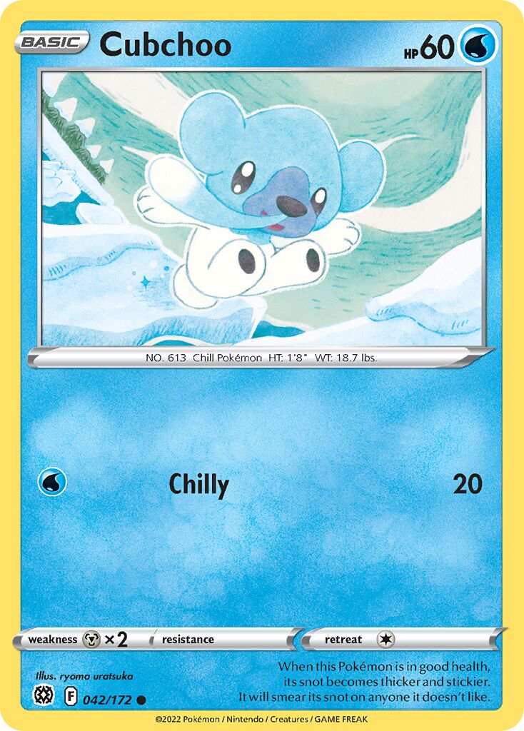 Cubchoo 042/216 — Brilliant Stars (English Pokémon TCG card)