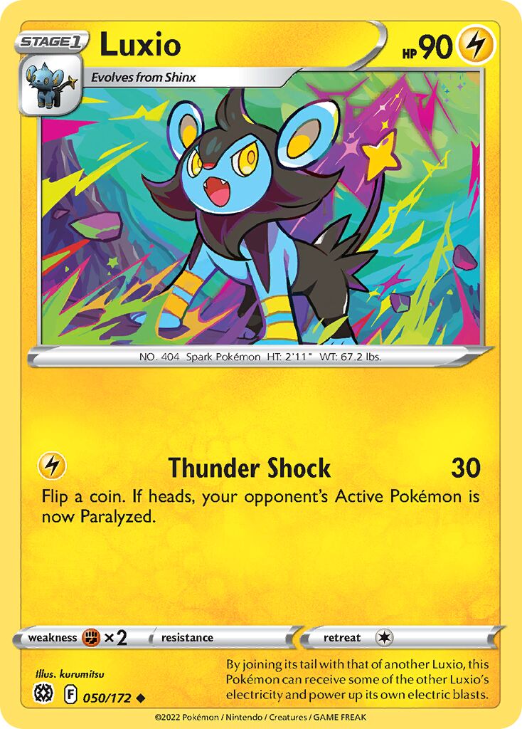 Luxio 050/216 — Brilliant Stars (English Pokémon TCG card)