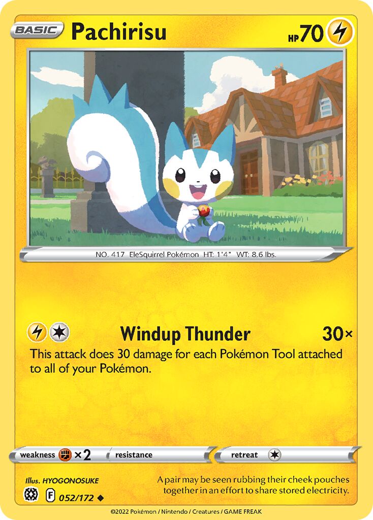 Pachirisu 052/216 — Brilliant Stars (English Pokémon TCG card)