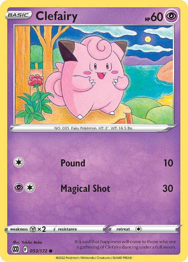 Clefairy 053/216 — Brilliant Stars (English Pokémon TCG card)