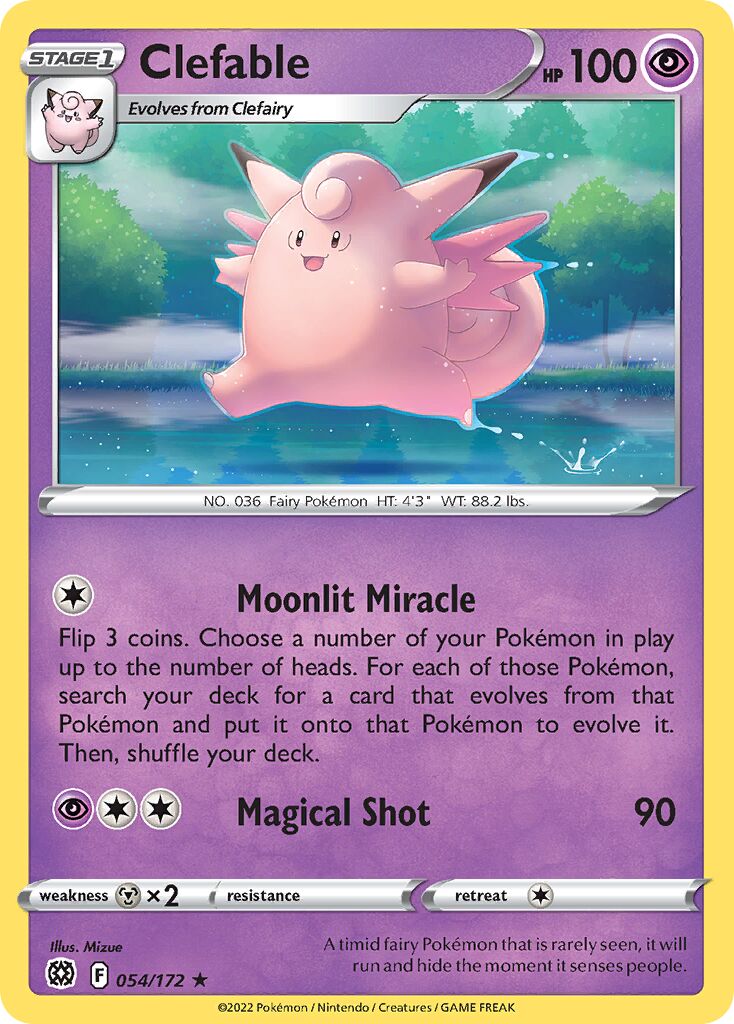 Clefable 054/216 — Brilliant Stars (English Pokémon TCG card)