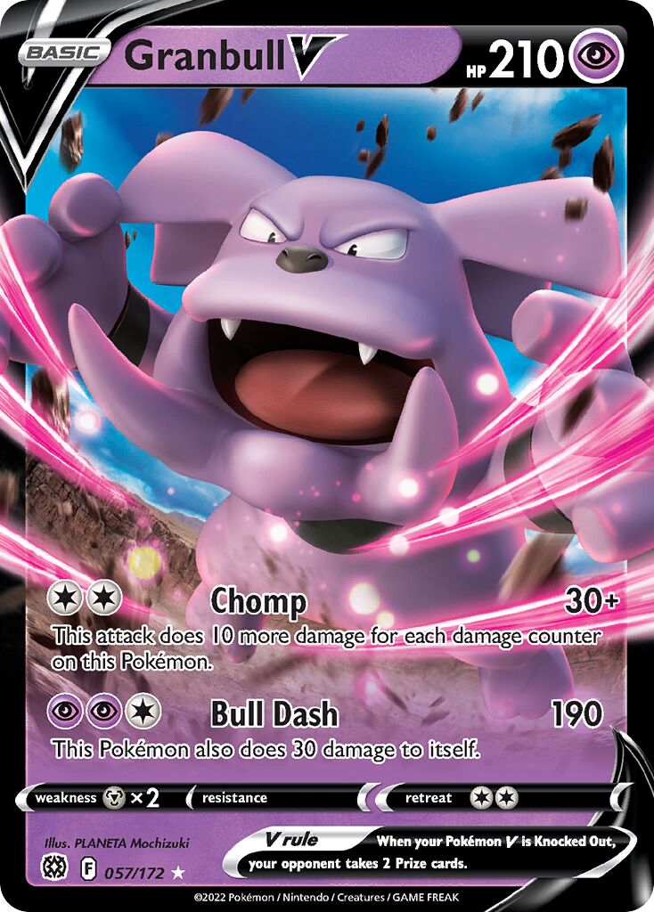Granbull V 057/216 — Brilliant Stars (English Pokémon TCG card)