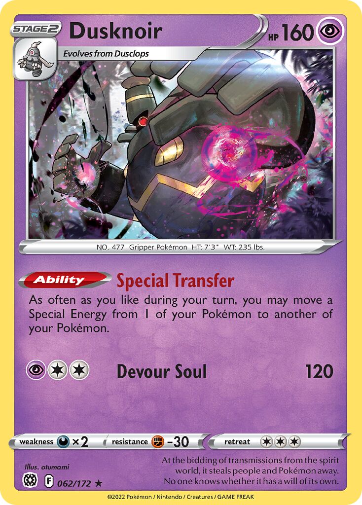 Dusknoir 062/216 — Brilliant Stars (English Pokémon TCG card)