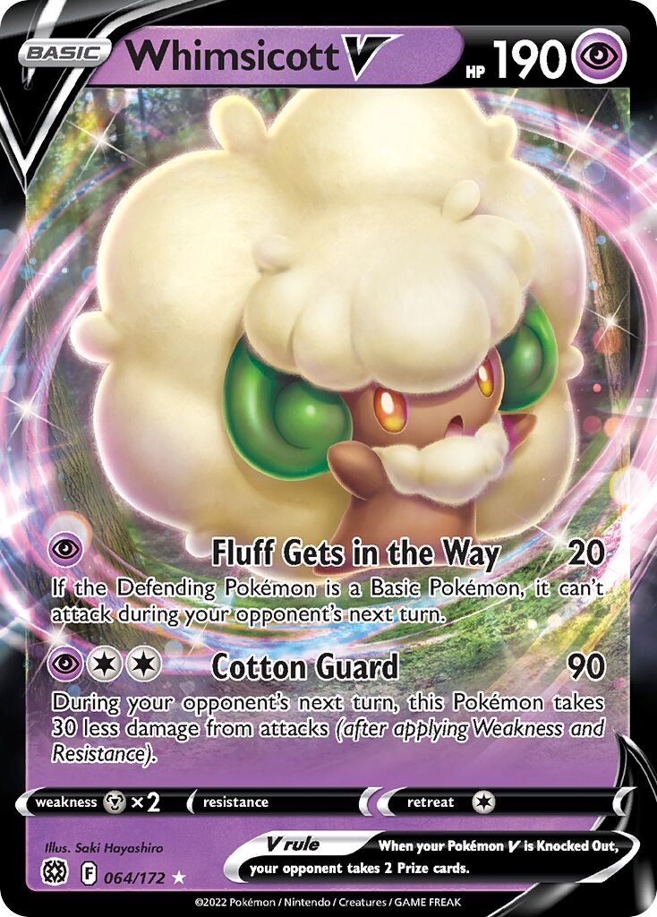 Whimsicott V 064/216 — Brilliant Stars (English Pokémon TCG card)