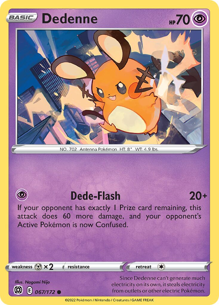Dedenne 067/216 — Brilliant Stars (English Pokémon TCG card)