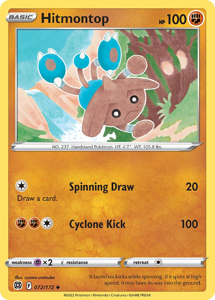 Hitmontop 072/216 — Brilliant Stars (English Pokémon TCG card)