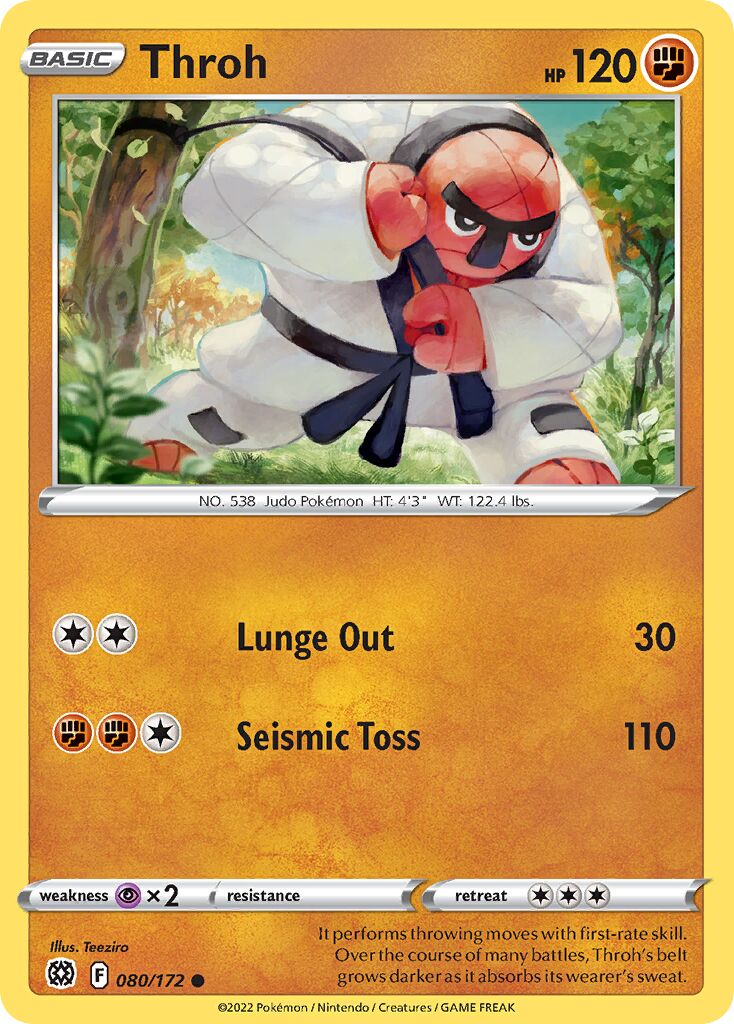 Throh 080/216 — Brilliant Stars (English Pokémon TCG card)