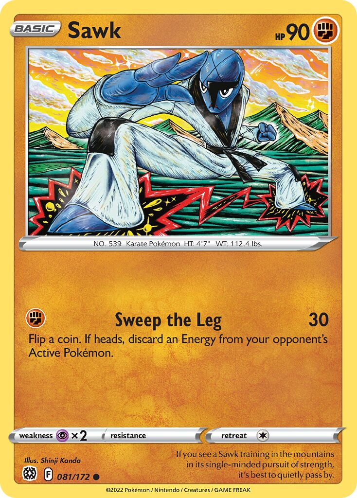 Sawk 081/216 — Brilliant Stars (English Pokémon TCG card)