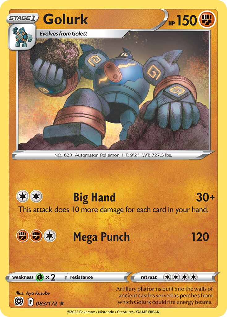 Golurk 083/216 — Brilliant Stars (English Pokémon TCG card)
