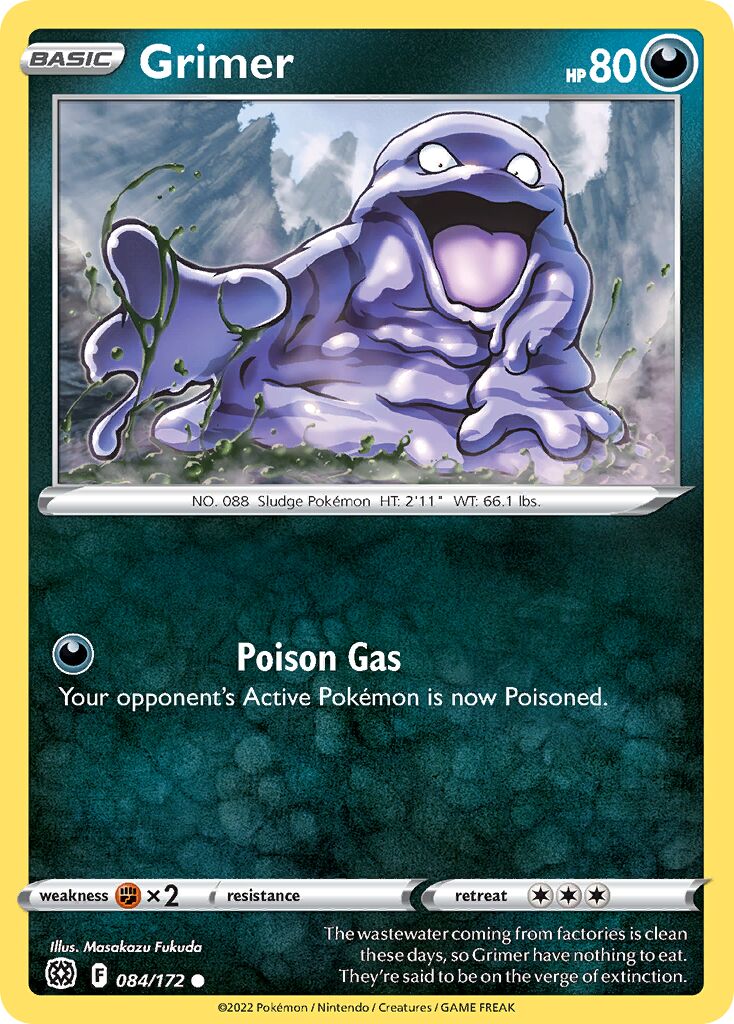 Grimer 084/216 — Brilliant Stars (English Pokémon TCG card)