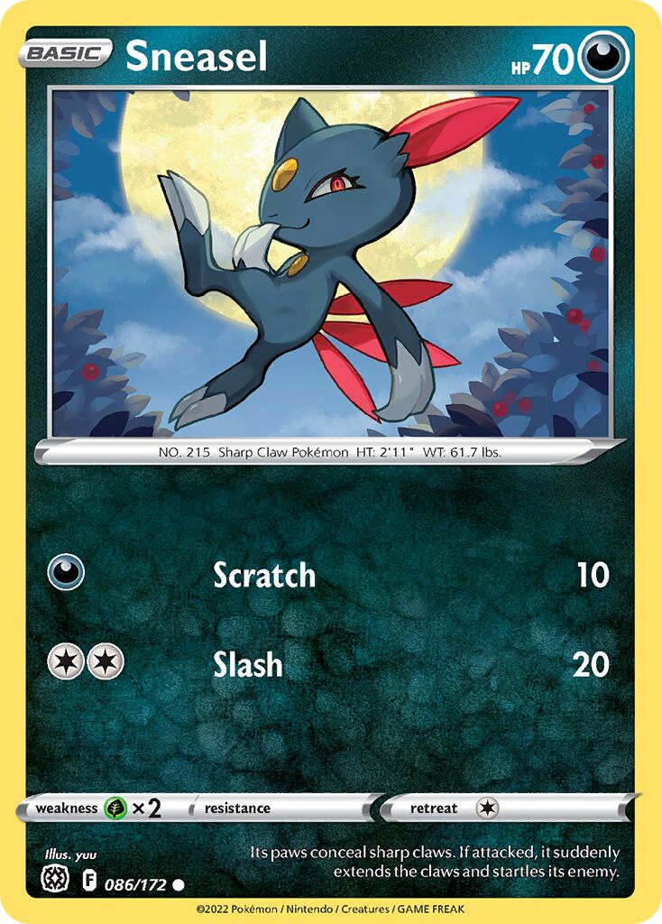 Sneasel 086/216 — Brilliant Stars (English Pokémon TCG card)