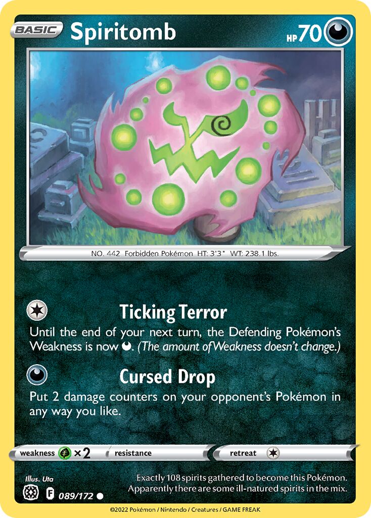 Spiritomb 089/216 — Brilliant Stars (English Pokémon TCG card)